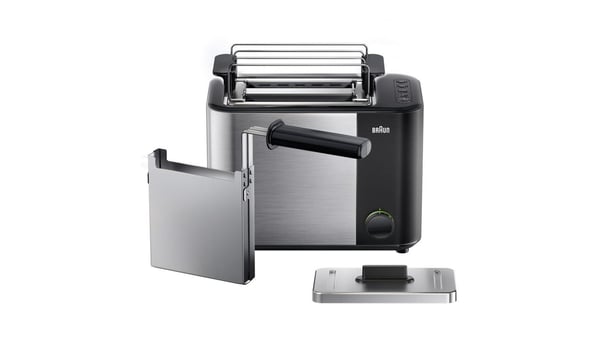 Braun HT 5015 BK, 2 viipale(i)ta, Musta, Ruostumaton teräs, Painikkeet, 1000 W