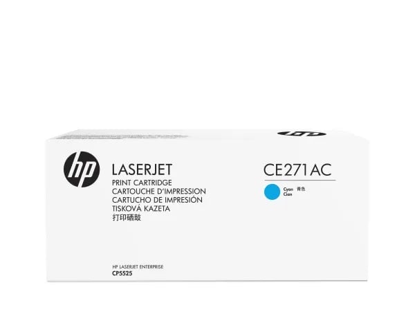 HP 650A Cyn Contract LJ Toner Cartridge, 15000 sider, Cyan, 1 stykker