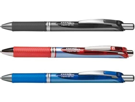 Pentel Energel BLN75 med trykknap 0,5 mm blå