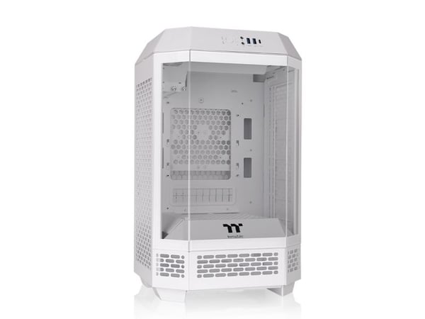 Thermaltake The Tower 250 - MT - mini ITX - genomskinlig sidopanel (härdat glas) - ingen strömförsörjning - snö - USB/ljud