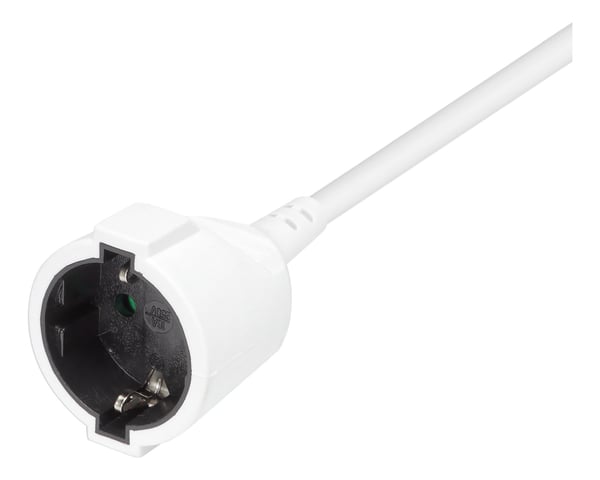 Deltaco GT-0900, 3 m, Sisätila, Kulmikas, Valkoinen, Universaali, FSC - certified packaging Tested and certified by Intertek