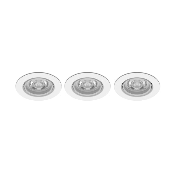 Philips Planet infälld spotlight 500 lm 2200-2700K dimbar, vit 3-pack