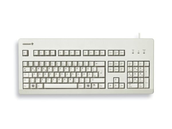 CHERRY G80-3000 - Tastatur - PS/2, USB - Storbritannia - lysegrå