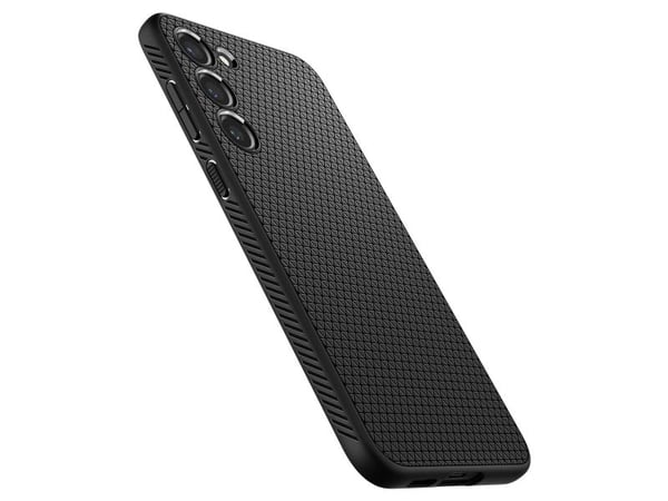 Spigen Liquid Air - Baksidedeksel for mobiltelefon - fleksibel termoplastpolyuretan (TPU) - matt svart - for Samsung Galaxy S23