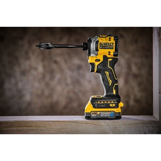 DeWALT DCF850E2T-QW, Iskuruuvain, Pistoolikahva, Pikaistukka, Musta, Keltainen, Harjaton, Ripustinkoukku