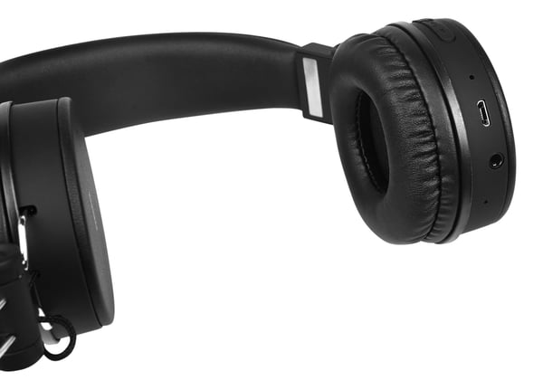 Streetz BT200 Foldable on-ear BT headset, 3.5 mm, black, Ledning & Trådløs, Musikk, 20 - 20000 Hz, 176 g, Hodesett, Svart