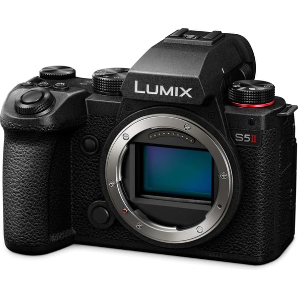 Panasonic Lumix S5 II, 24,2 MP, 12000 x 8000 pikseliä, CMOS, 6K Ultra HD, Kosketusnäyttö, Musta