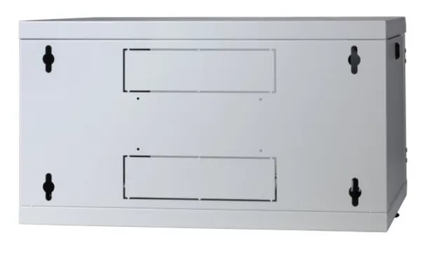 EFB Elektronik 691615VGR.60, Veggmonterbar hylle, 15U, 50 kg, Nøkkellås, Grå