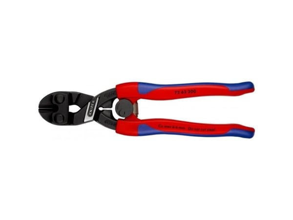 Knipex 72 62 200, Hånd kabelkutter, Blå, Rød, Stål, Sort, 6 mm, REACH