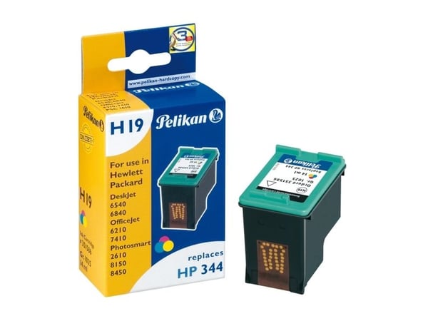 Pelikan H19 - 14 ml - farge (cyan, magenta, gul) - kompatibel - blekkpatron (alternativ for: HP 344) - for HP Photosmart 25XX, 26XX, 27XX, 42X, 84X...