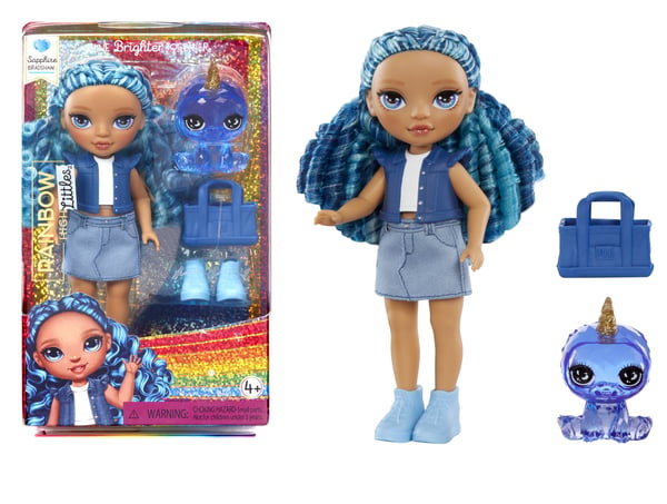 Rainbow High Littles Dolls- Sapphire (Blue), Modedocka, Flicka, 4 År, Pojke/flicka, Multifärg
