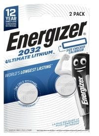 Energizer Ultimate Lithium 2032, Engångsbatteri, CR2032, Litium, 3 V, 2 styck, Silver