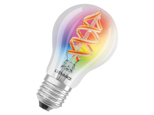 LEDVANCE SMART+ standard RGBW LED-filamentlampa E27 WiFi, klar