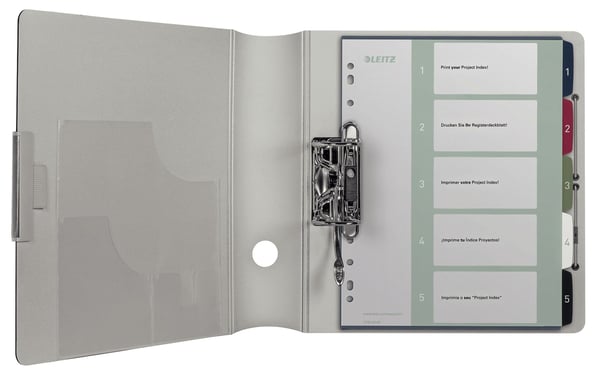 Leitz Style tulostettava rekisteri, PP, A4+, Numeroitu välilehtihakemisto, Polypropeeni (PP), Monivärinen, Muotokuva, A4 Maxi, 245 mm