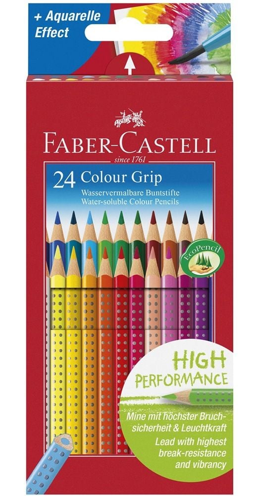 Faber-Castell GRIP 2001 - Fargeblyant - assorterte farger (en pakke 24)