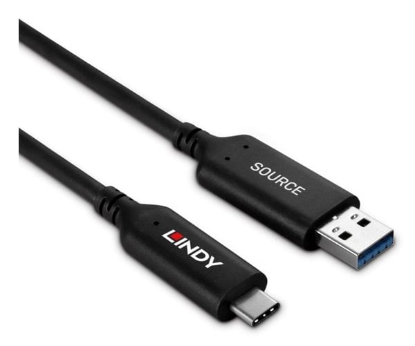Lindy 25 m USB 3.2 Gen 1 Typ A till C hybridkabel (43396)