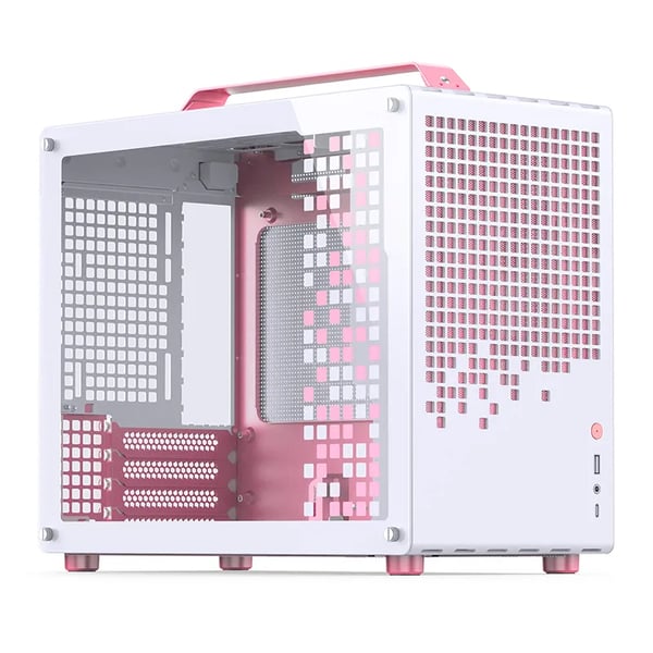 Jonsbo Z20 Pink/White, Mini Tower, PC, Rosa, Hvit, Micro ATX, Mini-ATX, SPCC, Herdet glass, 16,4 cm