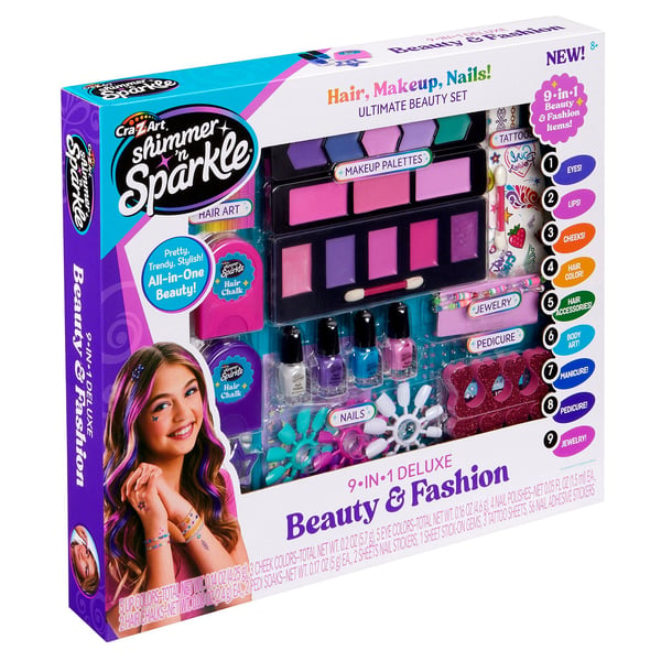 SHIMMER N SPARKLE 9 IN 1 DELUXE BEAUTY AND FASHION