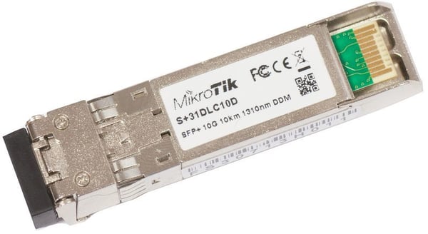 MikroTik S+31DLC10D - SFP+ transceivermodul - 10GbE - SFP+ / LC-enkeltmodus - opp til 10 km - 1310 nm