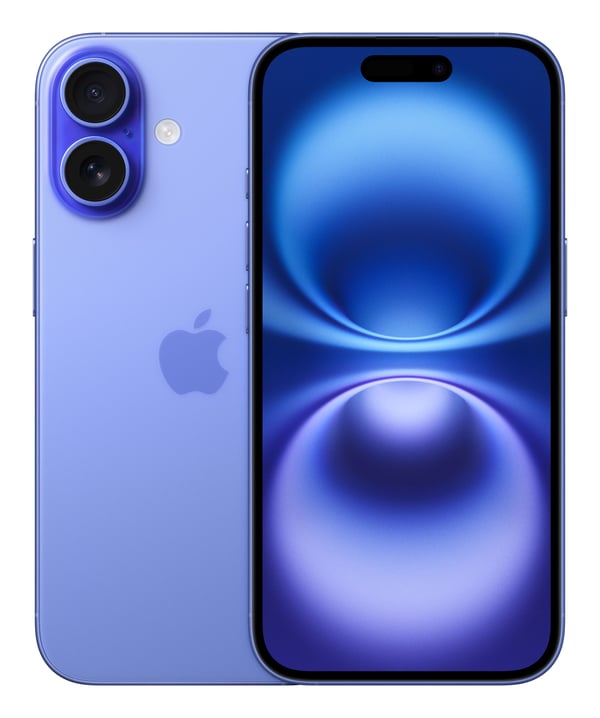 Apple iPhone 16 , 15,5 cm (6,1"), 2556 x 1179 pikseliä, 128 Gt, 48 MP, iOS 18, Sininen