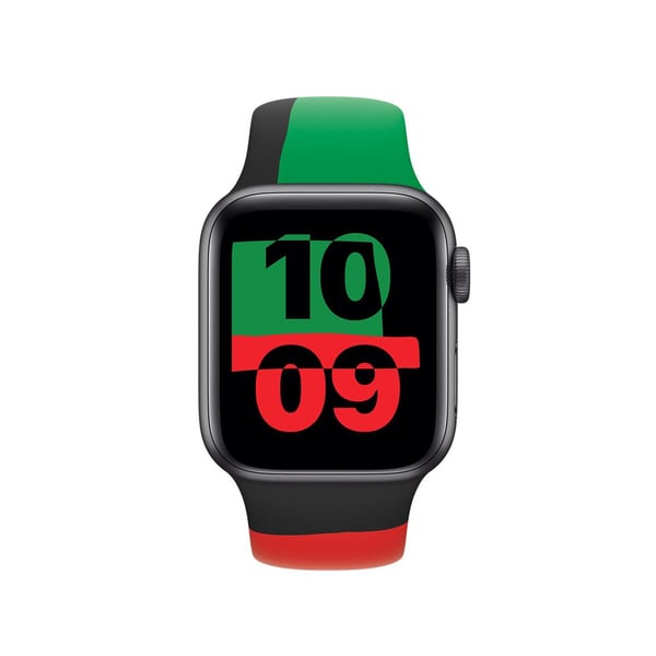 Apple MUQ63ZM/A, Yhtye, Älykello, Musta, Vihreä, Punainen, Apple, Apple Watch 38 mm, 40 mm, 41 mm, Fluoroelastomeeri