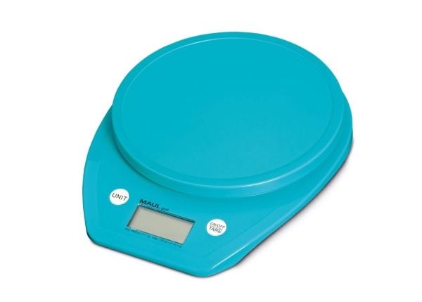 MAUL kirjainvaaka MAULgoal, kapasiteetti: 5000 g, vaaleansininen asteikko: 1 g, minimikuorma: 2 g, paristokäyttö - sis. 2x - 1 kpl (1646034)