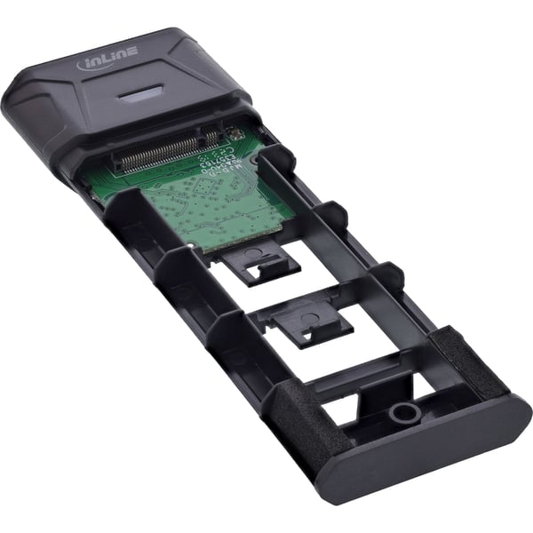 InLine 00031H, SSD-kotelo, M.2, 10 Gbit/s, USB-liitettävyys, Musta