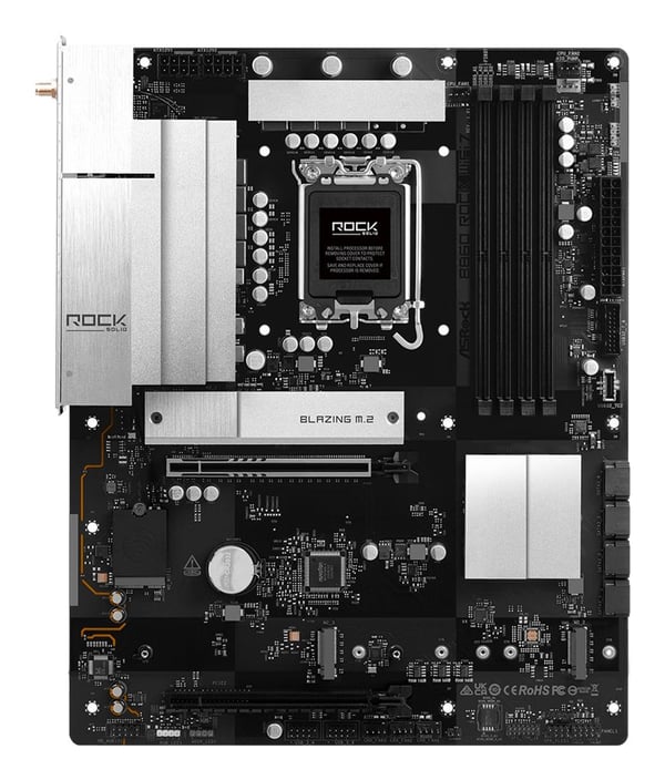 ASRock B860 Rock WiFi 7 -emolevy, B860-piirisarja, LGA1851, ATX, DDR5