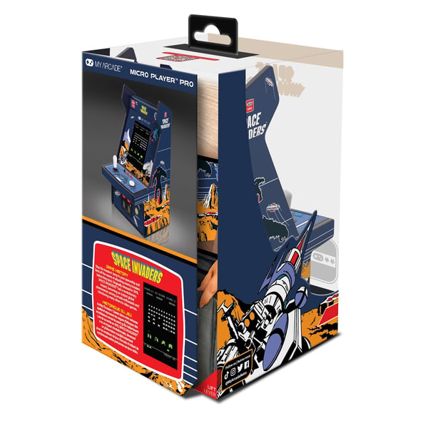 My Arcade Space Invaders Micro Player Pro, Monivärinen, Kotipainike, 6,98 cm (2.75"), USB/Akku, AA, Alkali