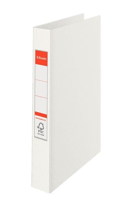 Esselte - Ringperm - bokryggbredde: 42 mm - for A4 (210 x 297 mm) - kapasitet: 190 ark - hvit