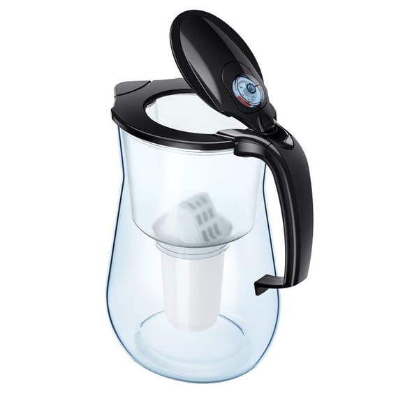 AQUAPHOR Provence 4.2 l CZARNY, Kanna, 4,2 l, Svart, Transparent, Plast, Åttkantig, Provence