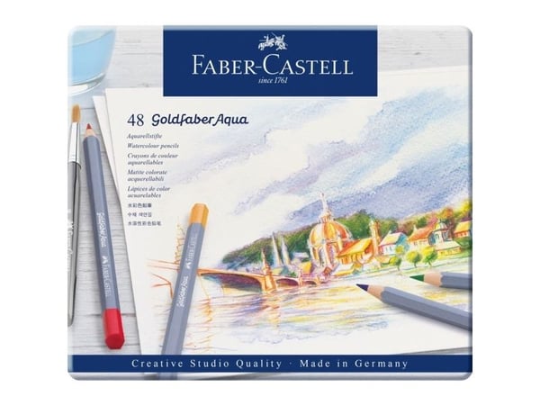 Faber-Castell Goldfaber Aqua, Pehmeä, Monivärinen, 48 kpl