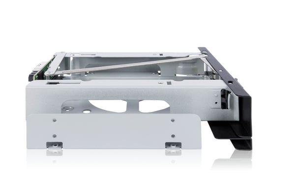 Icy Dock MB171SP-1B, 13,3 cm (5.25"), Liitinpaneeli, Musta, Hopea, 3.5", Serial Attached SCSI (SAS), SATA III, Metalli