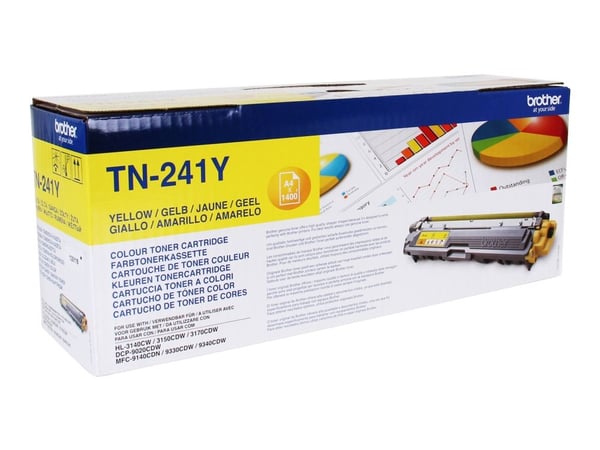 Brother TN241Y - Gul - original - tonerpatron - for Brother DCP-9015CDW, DCP-9020CDW, HL-3150CDW, MFC-9140CDN