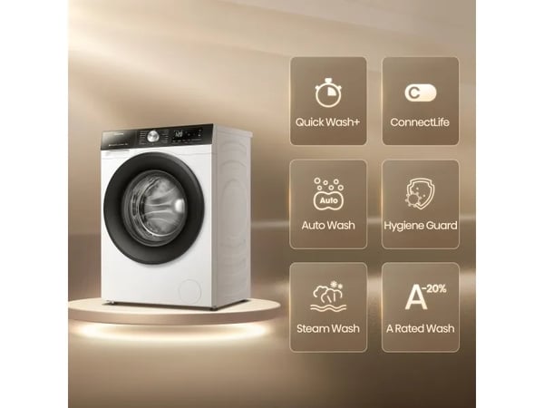 Hisense WF3S1243BW3 edestä täytettävä pyykinpesukone 12 kg 1400 rpm 72 dB