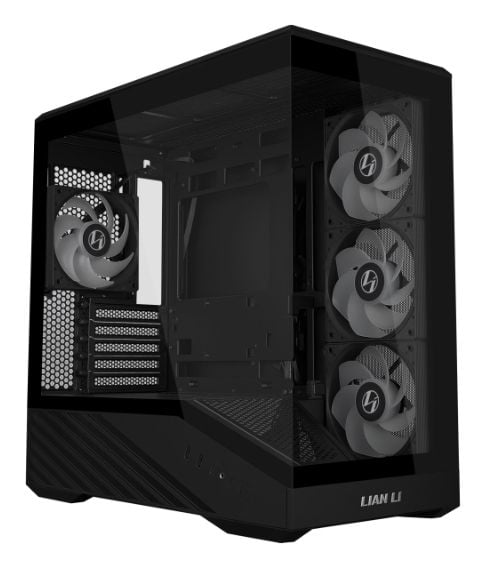 Lian Li VECTOR V100R MINI Micro-ATX-chassi, härdat glas, 4 ARGB-fläktar, svart