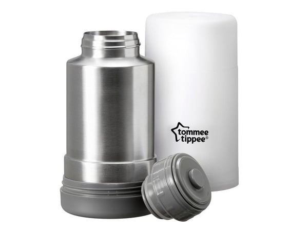 Tommee Tippee Travel Bottle And Food Warmer, Rustfritt stål, Hvit