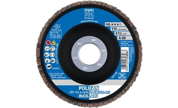PFERD 67658115, 2,22 cm, 11,5 cm, 13300 kierrosta minuutissa, 80 g, 10 kpl