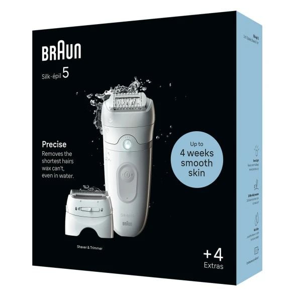 Braun Silk-épil 5 5-041 epilaattori, 28 pinsettiä, valkoinen