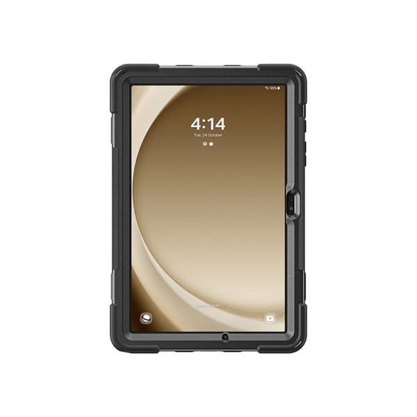 4smarts GRIP - Baksidedeksel for nettbrett - robust - polykarbonat, termoplast-polyuretan (TPU), gummi - svart - for Samsung Galaxy Tab A9+