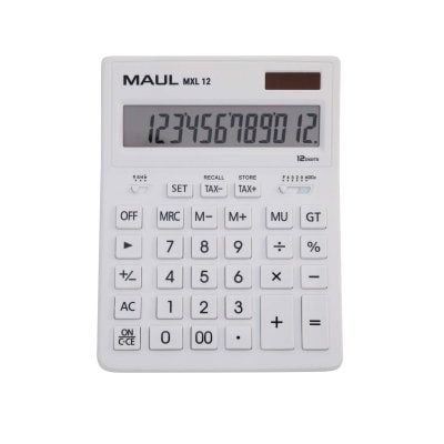 MAUL 7267002, Desktop, Grunnleggende, 12 sifre, Batteri, Hvit