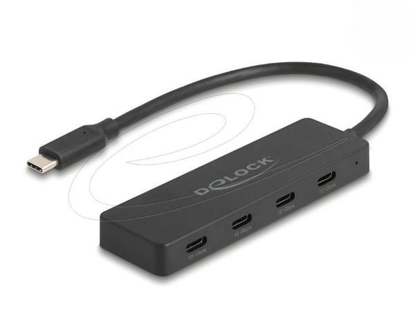 DeLOCK 64322, USB 3.2 Gen 2 (3.1 Gen 2) Type-C, USB 3.2 Gen 2 (3.1 Gen 2) Type-C, 10000 Mbit/s, Musta, Muovi, 0,15 m