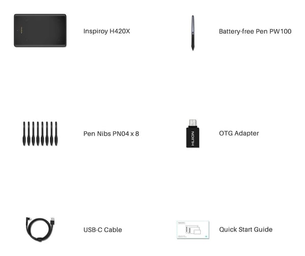 Huion Inspiroy H420X grafiikkataulu