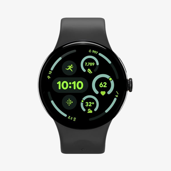 Spigen Nano Pop, Yhtye, Älykello, musta, Google, Pixel Watch 4 (41mm), Silikoni