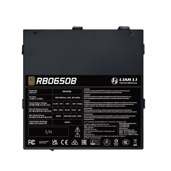 Lian Li RB 650W Bronze PSU