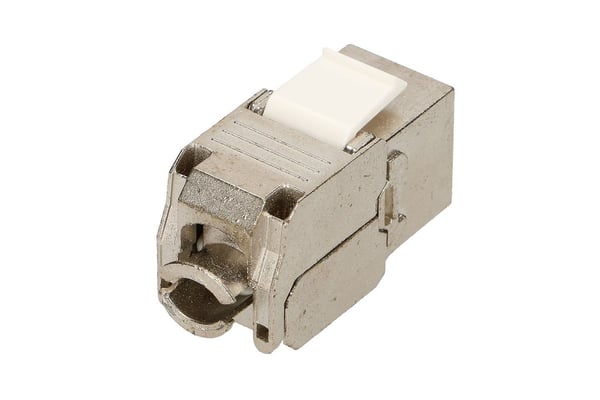 Extralink CAT6A STP RJ45 keystone, Vinklet, Metallinen, RJ-45, RJ-45, Hunstik, Cat6a