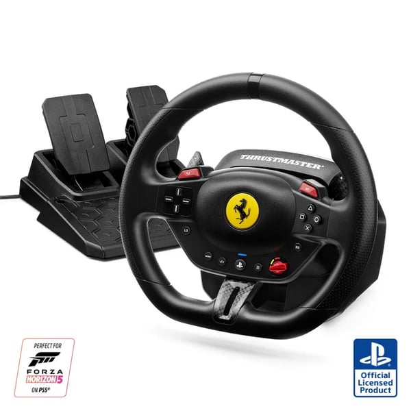 Thrustmaster T98-P FERRARI 296 GTB, ratt + pedaler, PC, PlayStation 4, PlayStation 5, innstillingsknapp, svart, Forza Horizon 5 GRAN TURISMO™ 7 The...