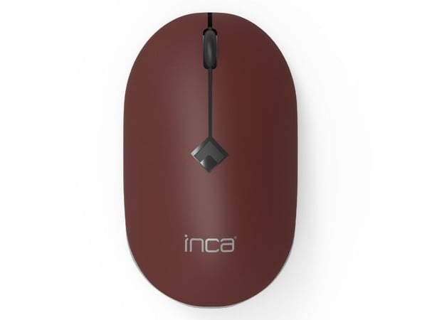 Inca IWM-231RB, Ambidekstriøs, Optisk, RF kabel-fri, 1600 DPI, Sort, Brun