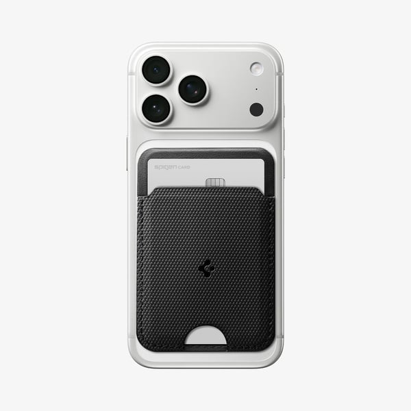 Spigen Slim Fold (Mag Fit) S314-3, Kortinpidin, musta, PU nahka, Apple, 1 kpl
