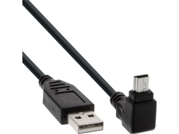 InLine 34103, 0,3 m, USB A, Mini-USB B, USB 2.0, Svart